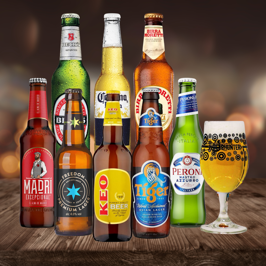 Round the World Lager Mixed Case with Glass (8 Pack) - BEERHUNTER