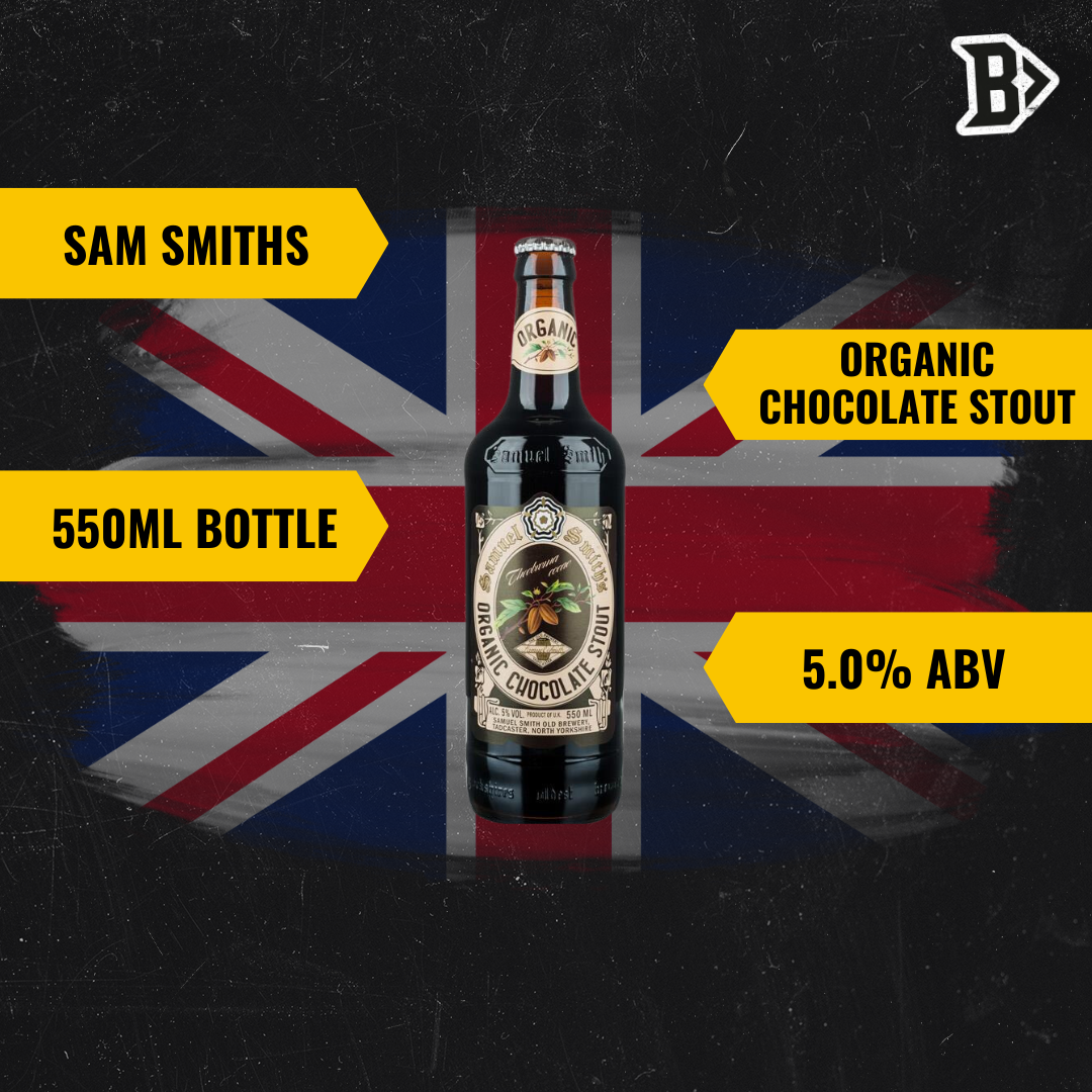 Sam Smiths British Organic Chocolate Stout 550ml Bottles - 5.00% ABV (12 Pack) - BEERHUNTER