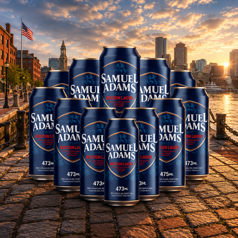 Samuel Adams Boston Lager 473ml Cans 12 Pack | American Craft Beer 5.0% ...