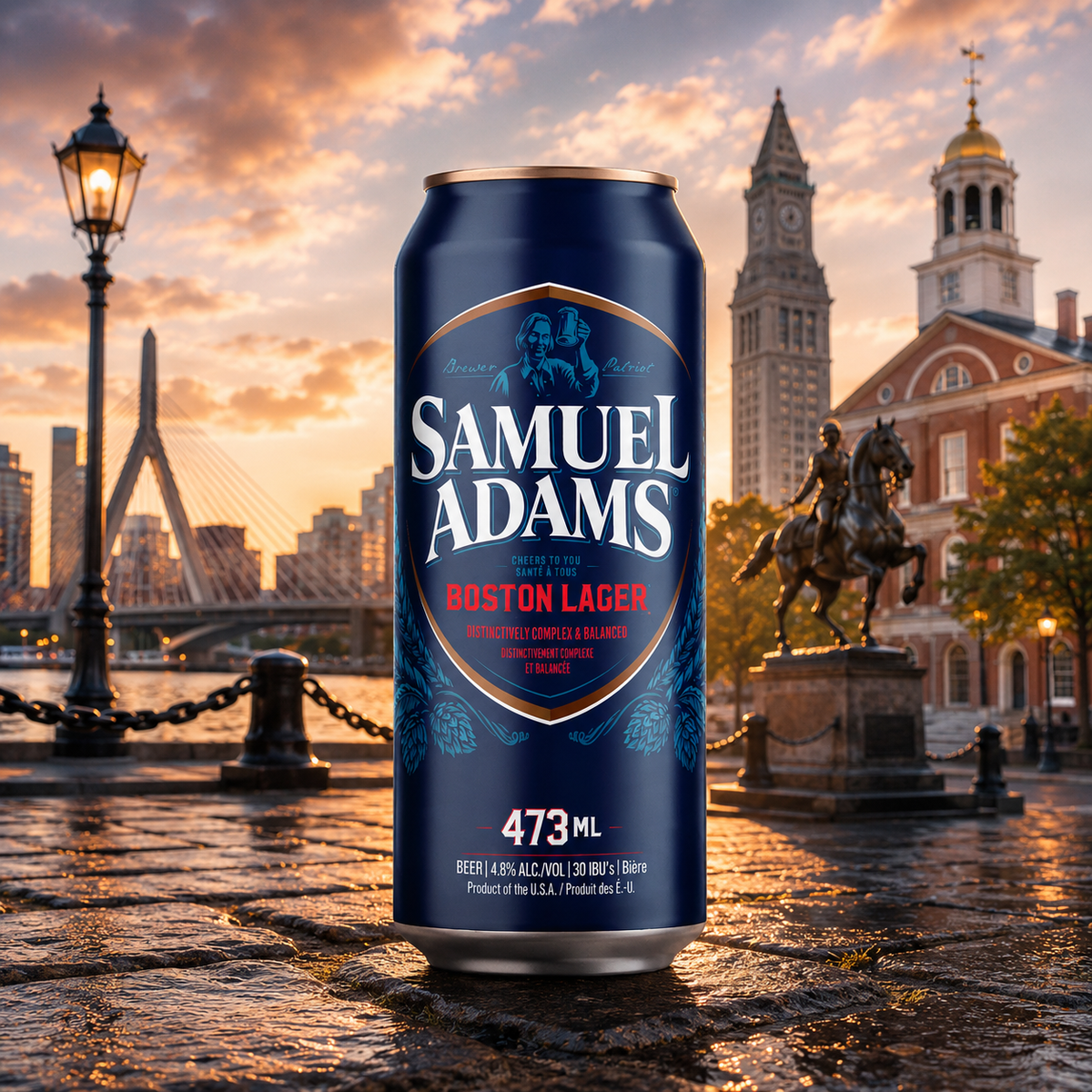 Samuel Adams Boston Lager 473ml Cans (12 Pack) – American Craft Lager Beer 5.0% ABV
