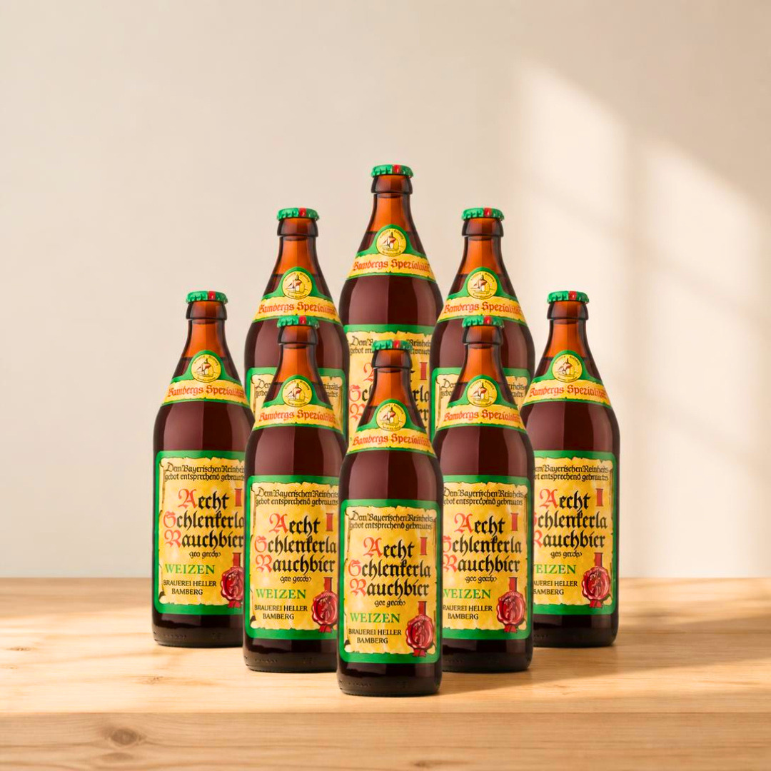 Schlenkerla Rauchbier Weizen Wheat Beer 500ml Bottles - 5.2% ABV (Multipack)
