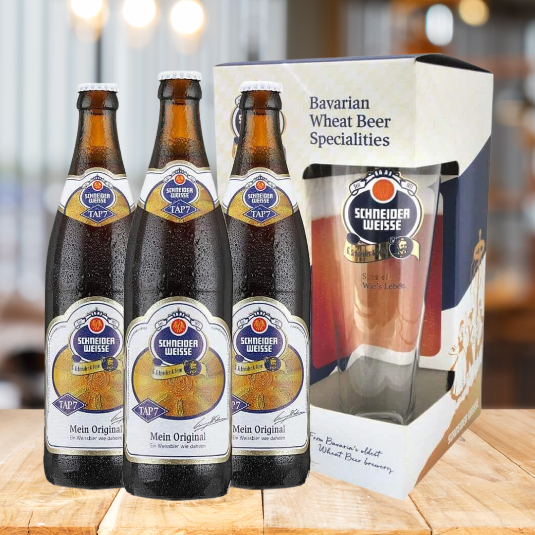 Schneider Weisse Tap 7 Wheat Beer Gift Set with Glass - BEERHUNTER