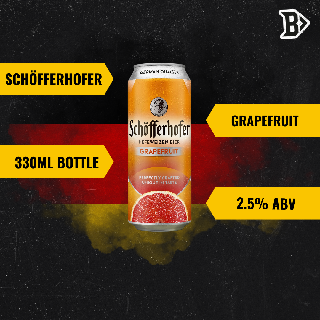 Schöfferhofer Grapefruit German Low Alcohol Beer - 2.5% ABV (12 Pack) - BEERHUNTER