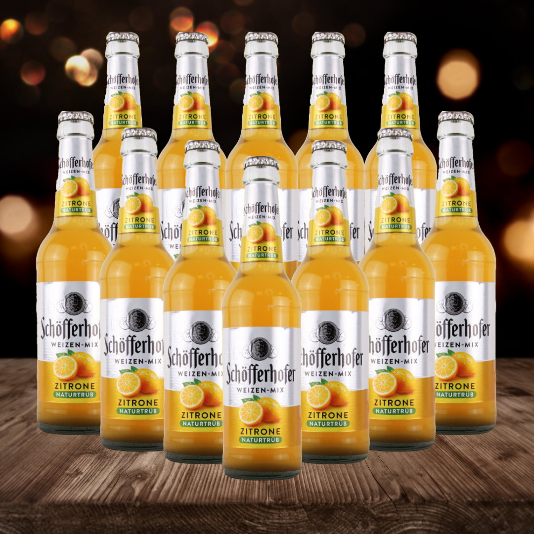 Schöfferhofer Lemon German Low Alcohol Beer 330ml Bottles - 2.5% ABV (12 Pack) - BEERHUNTER