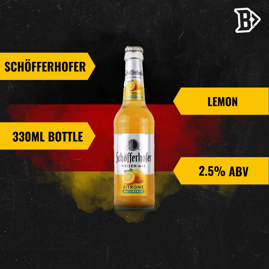 Schöfferhofer Lemon German Low Alcohol Beer 330ml Bottles - 2.5% ABV (12 Pack) - BEERHUNTER