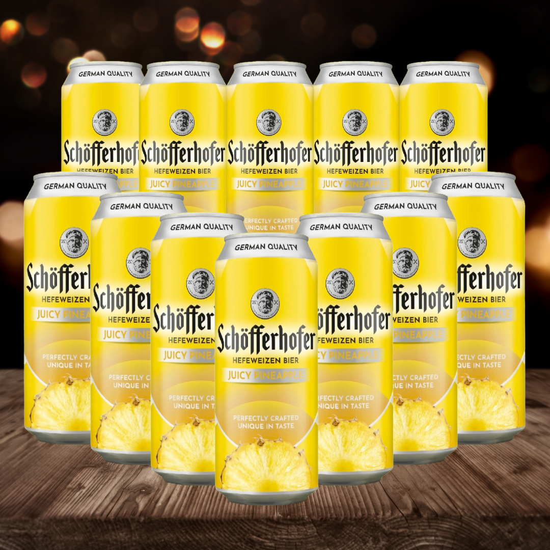 Schöfferhofer Pineapple German Low Alcohol Beer - 2.5% ABV (12 Pack) - BEERHUNTER