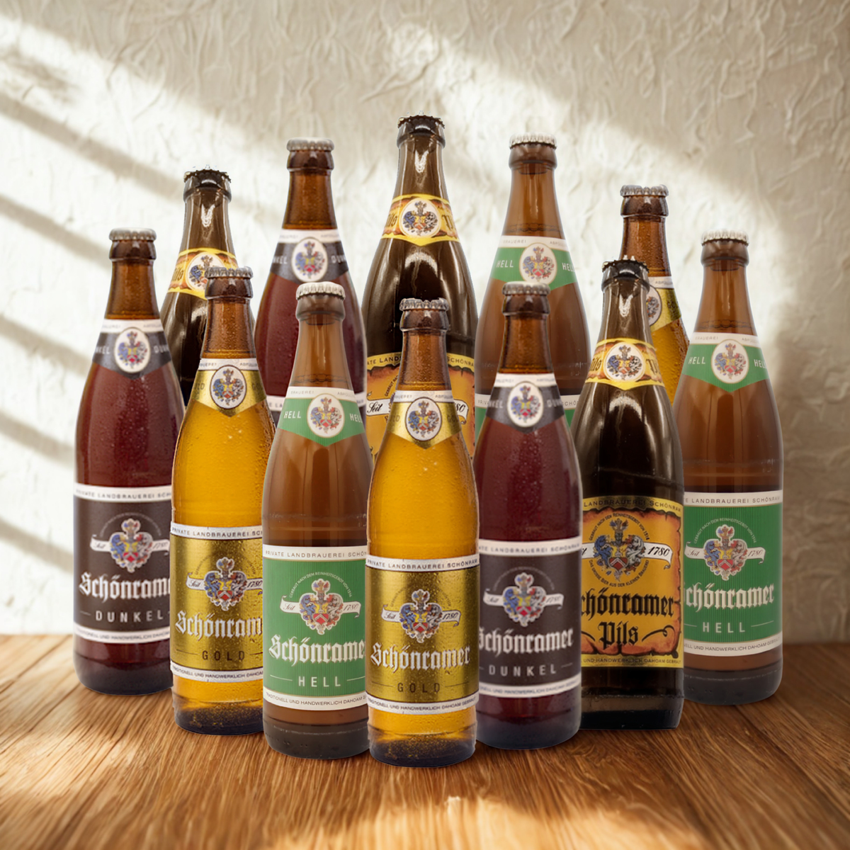 Schönramer German Beer Mixed Case 500ml Bottles – Gold, Helles, Dunkel &amp; Pils (12 Pack)