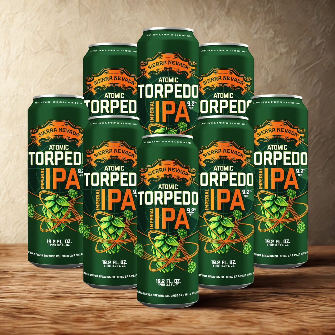 Sierra Nevada Atomic Torpedo Imperial IPA 473ml Cans – American Craft Beer (8 Pack)