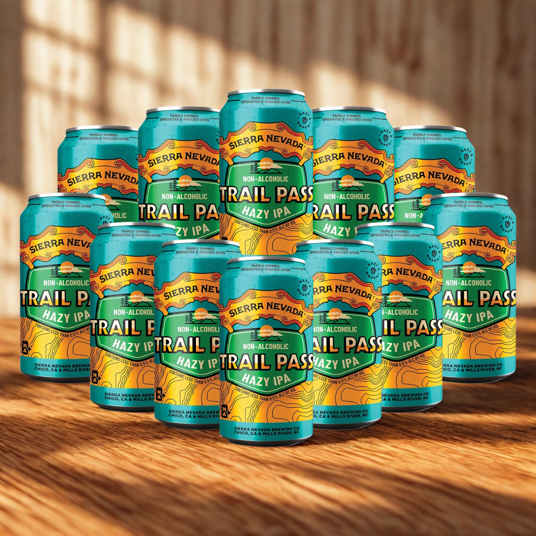 Sierra Nevada Trail Pass Non-Alcoholic Hazy IPA 355ml Cans – 0.5% ABV (12 Pack)