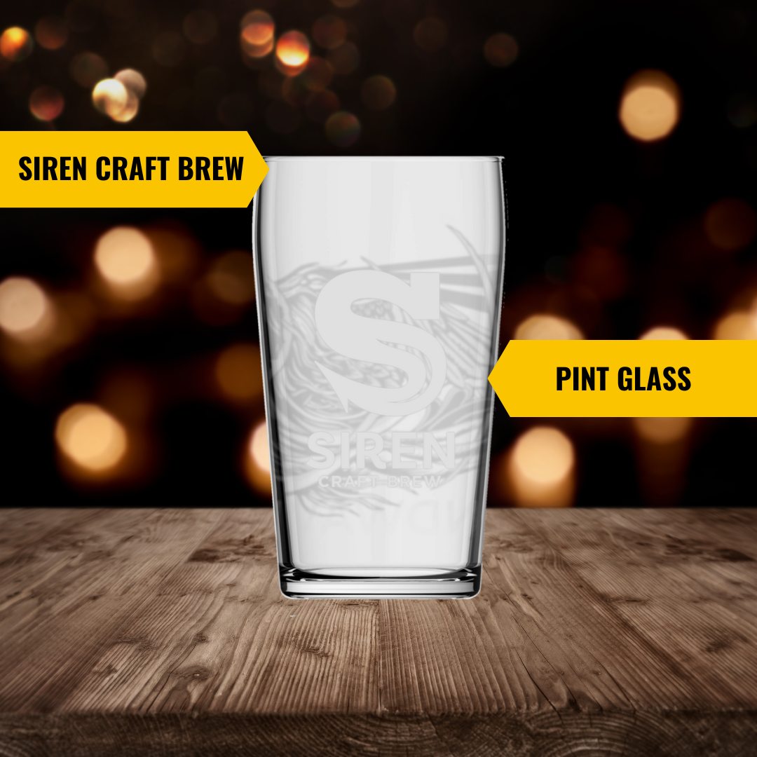 Siren Craft Brew Pint Glass - BEERHUNTER