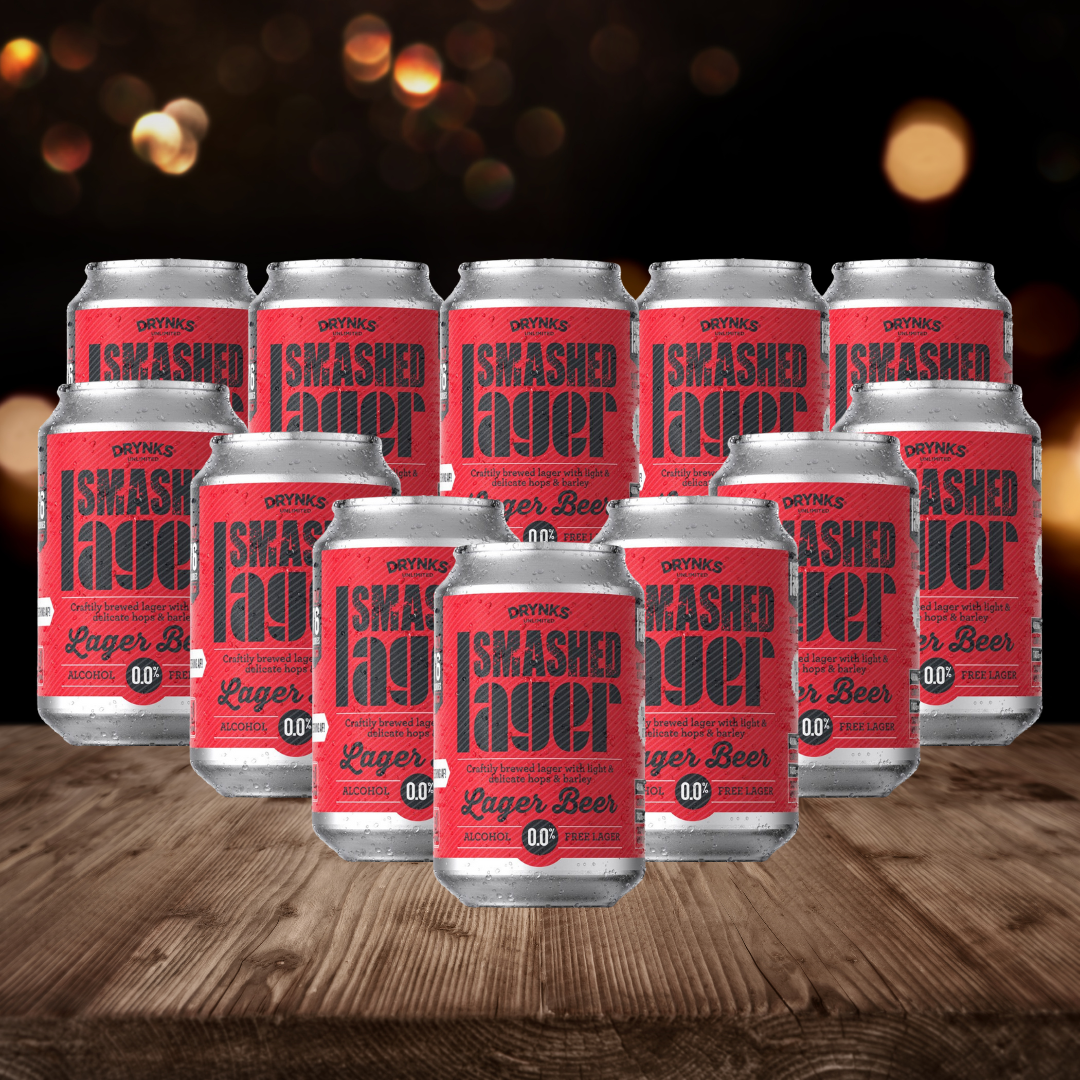 Smashed British Alcohol Free Lager 330ml Cans 12 Pack - BEERHUNTER