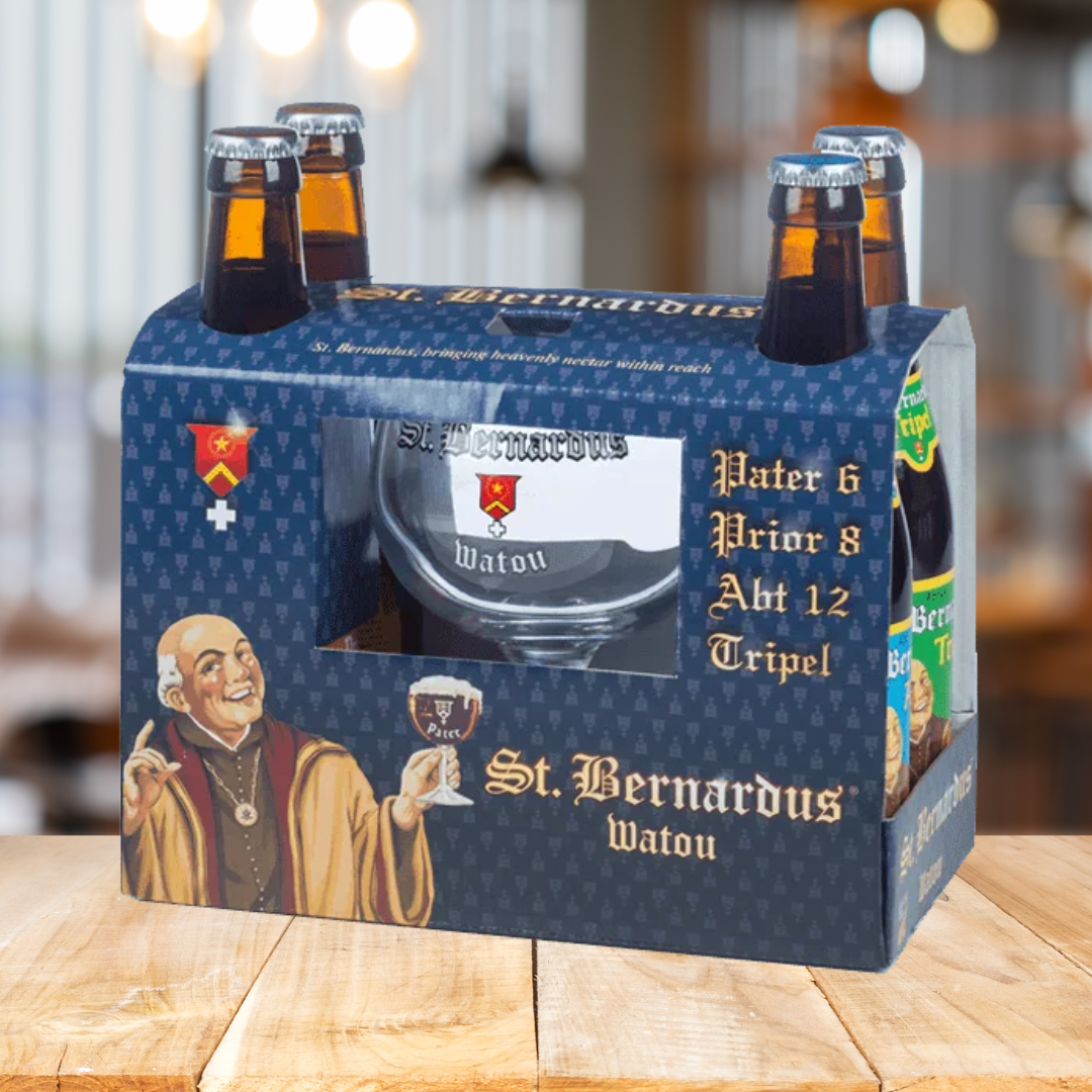 St. Bernardus Belgian Beer Gift Pack with Chalice Glass - BEERHUNTER