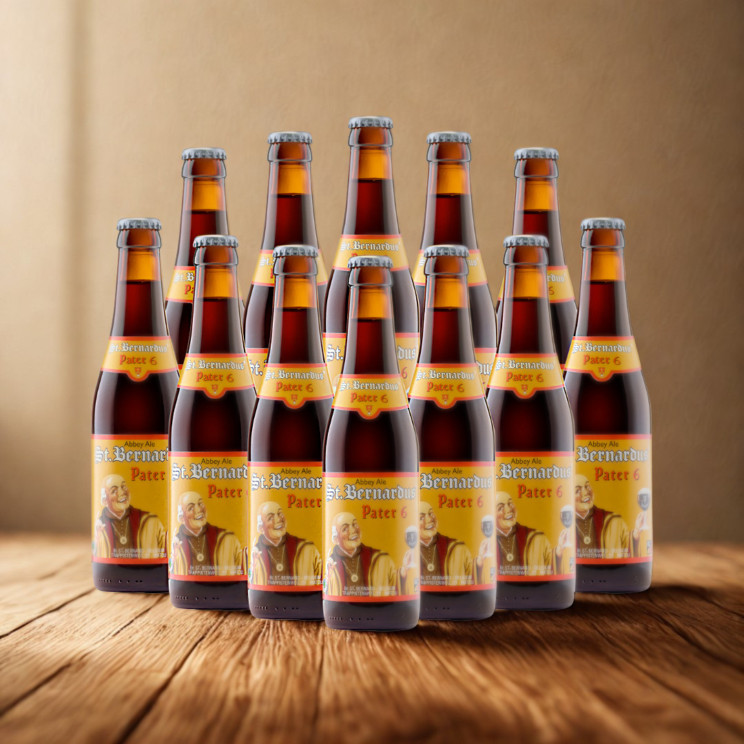 St. Bernardus Pater 6 Belgian Dubbel Beer 330ml Bottles - 6.7% ABV (Multipack)