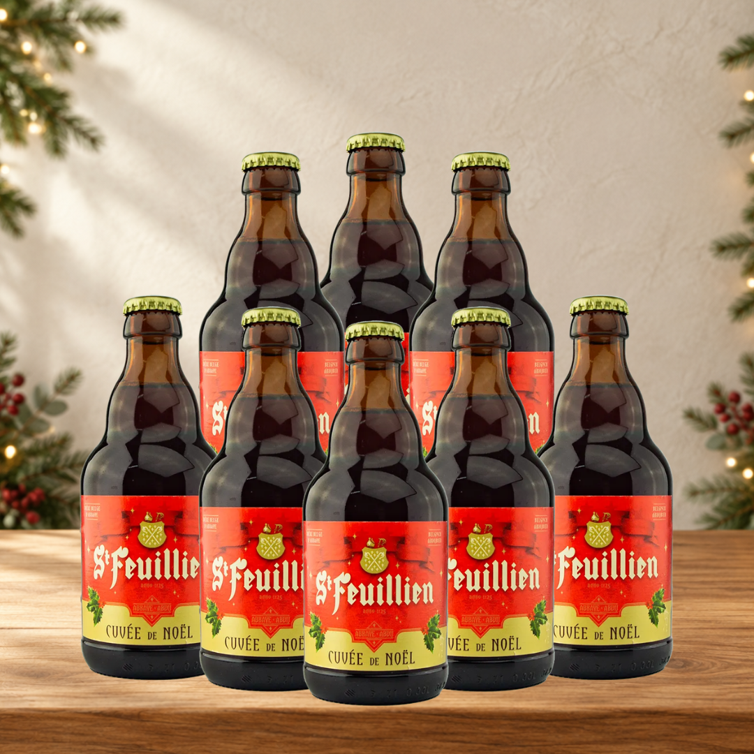 St Feuillien Belgian Cuvee Noel Strong Dark Ale 330ml Bottles - 9.0% ABV (8 Pack)