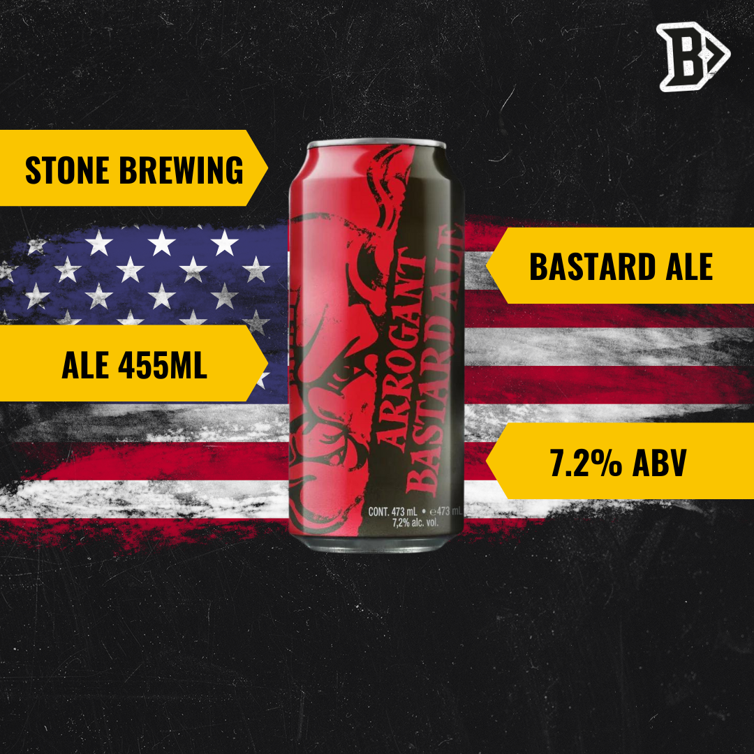 Stone Brewing American Arrogant Bastard Ale 568ml Cans - 7.2% ABV (12 Pack) - BEERHUNTER