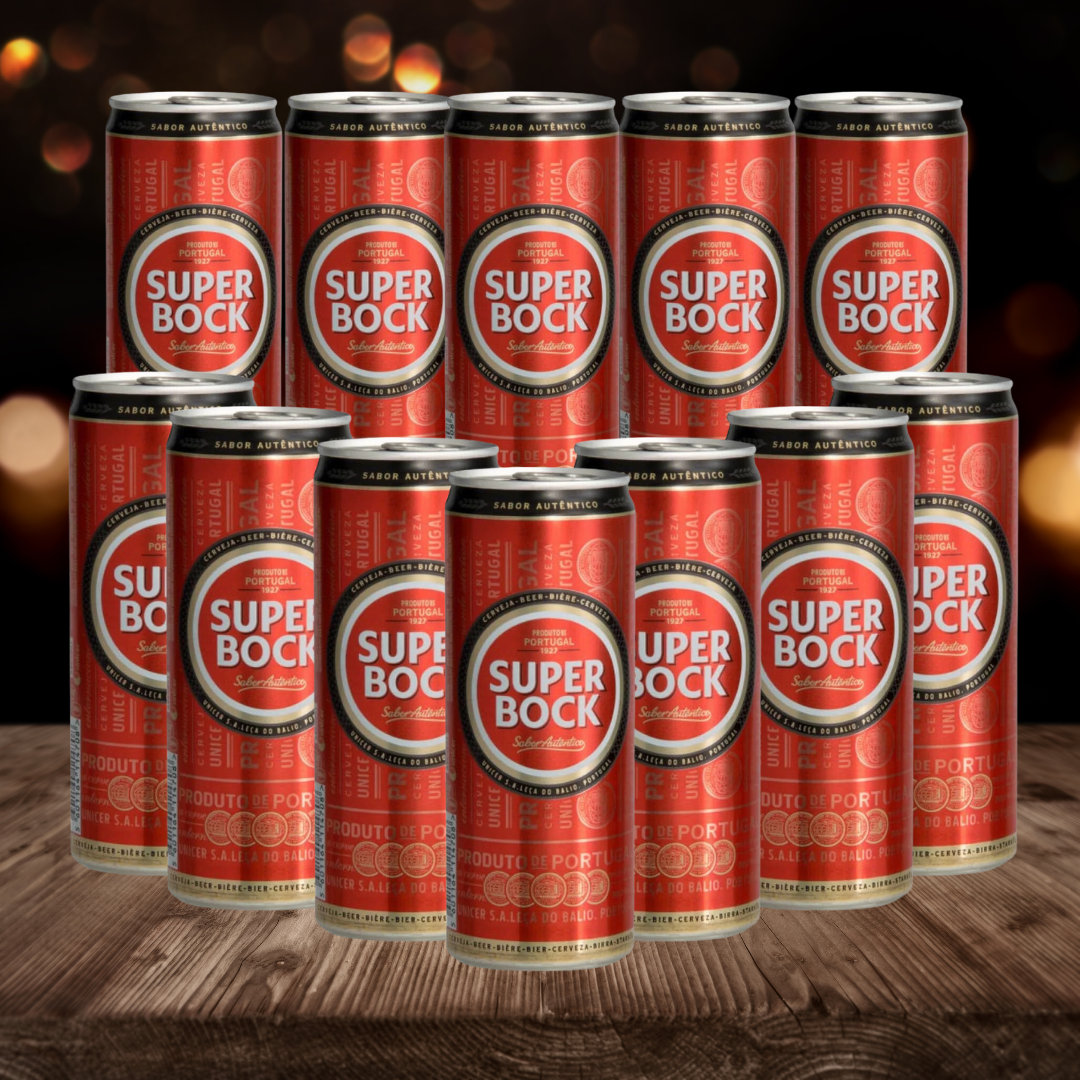 Super Bock Portuguese Lager 500ml Cans - 4.7% ABV (12 Pack) - BEERHUNTER