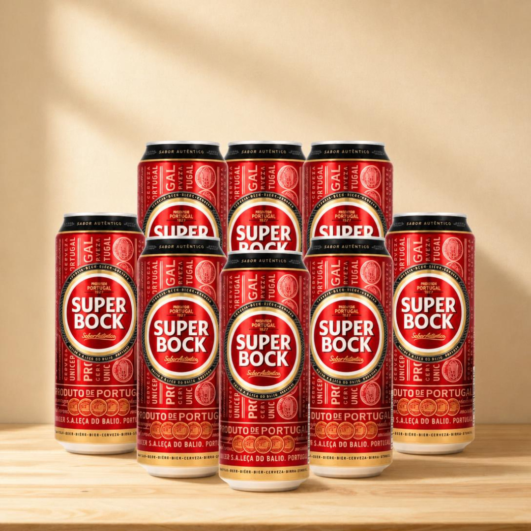 Super Bock Portuguese Lager 500ml Cans - 4.7% ABV (Multipack)