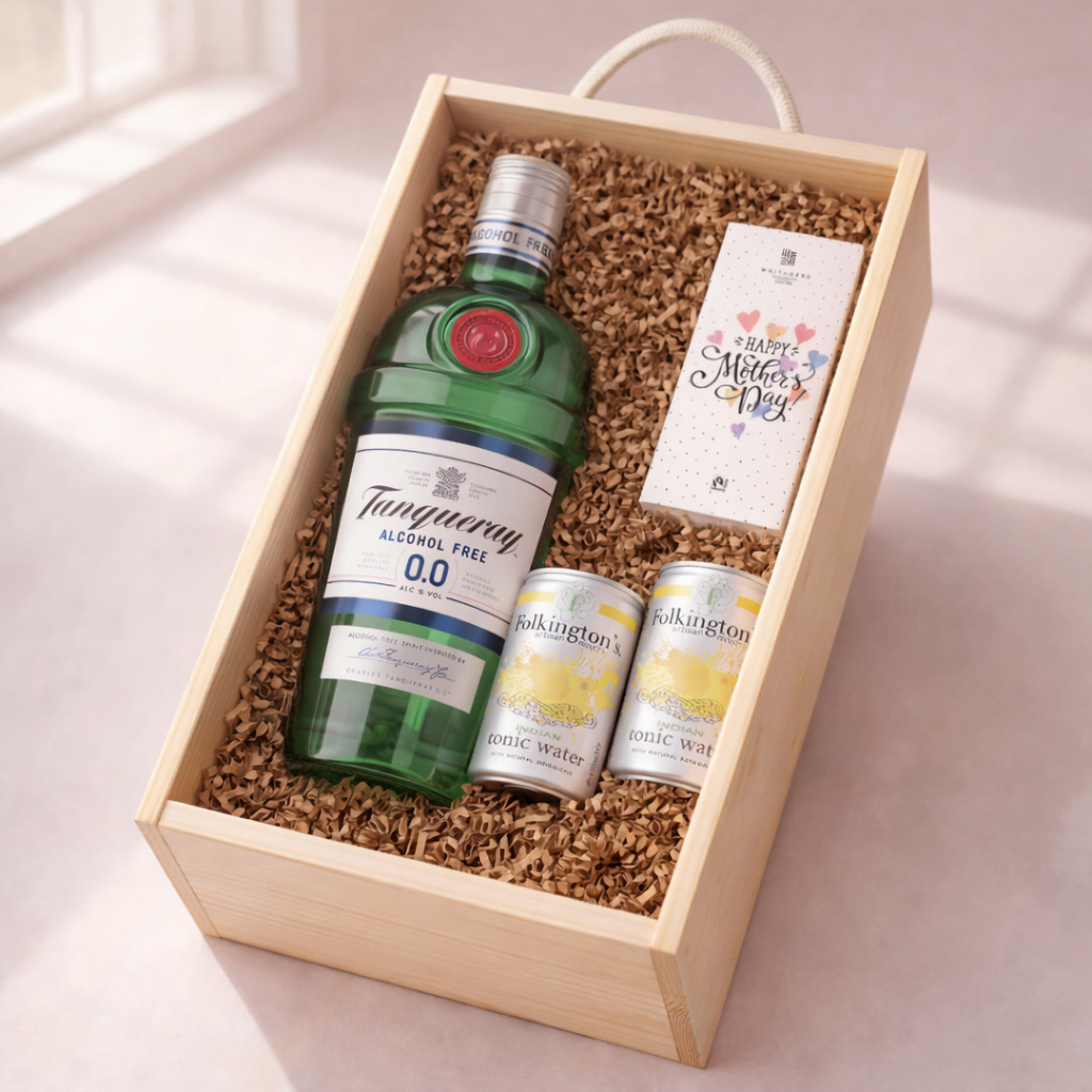 Mother's Day Tanqueray 0.0% Gin Gift Set With Tonics & Chocolat (70cl)