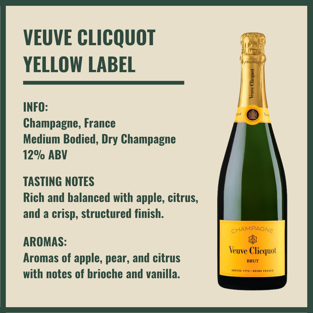 Personalised Veuve Clicquot Champagne Gift Set in Wooden Presentation Gift Box - 75cl