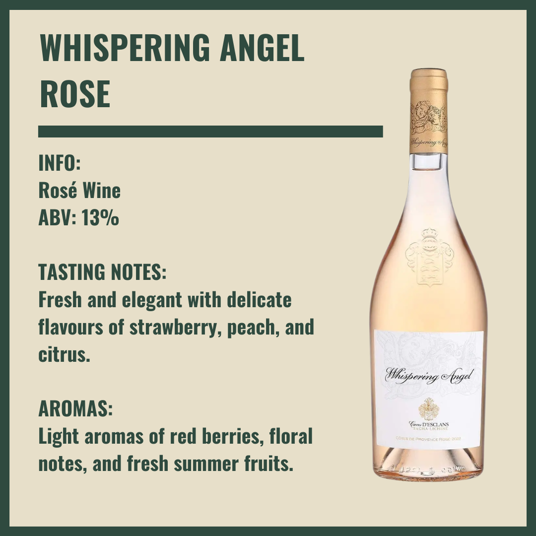 Personalised Whispering Angel Rose Wine Gift Set