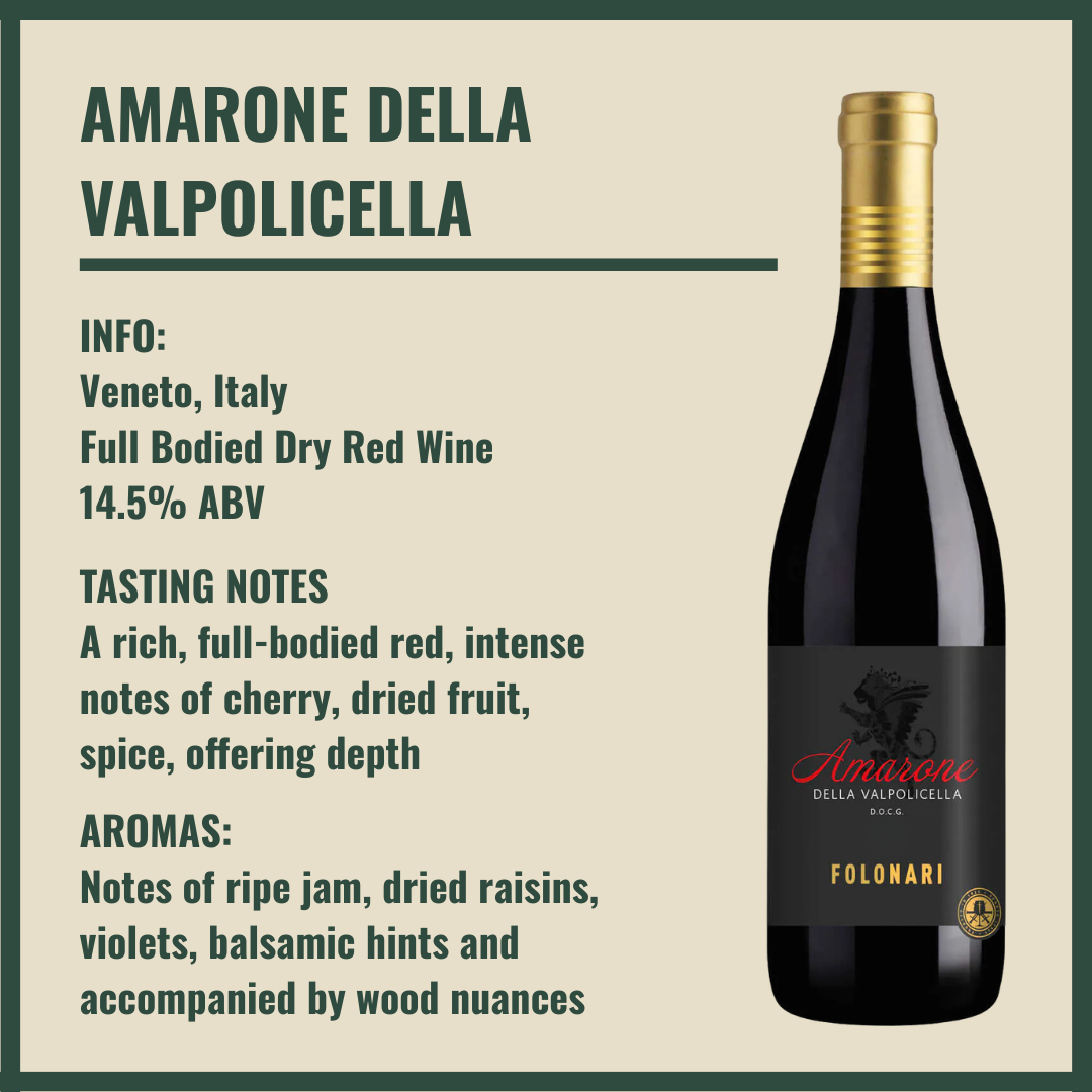 Personalised Luxury Amarone della Valpolicella Folonari And Barolo Mundi Red Wine Gift Set – 75cl (14.5% ABV)