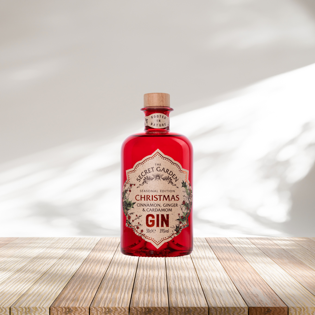 The Secret Garden Christmas Gin - Cinnamon, Ginger &amp; Cardamom - 39% ABV (50cl)