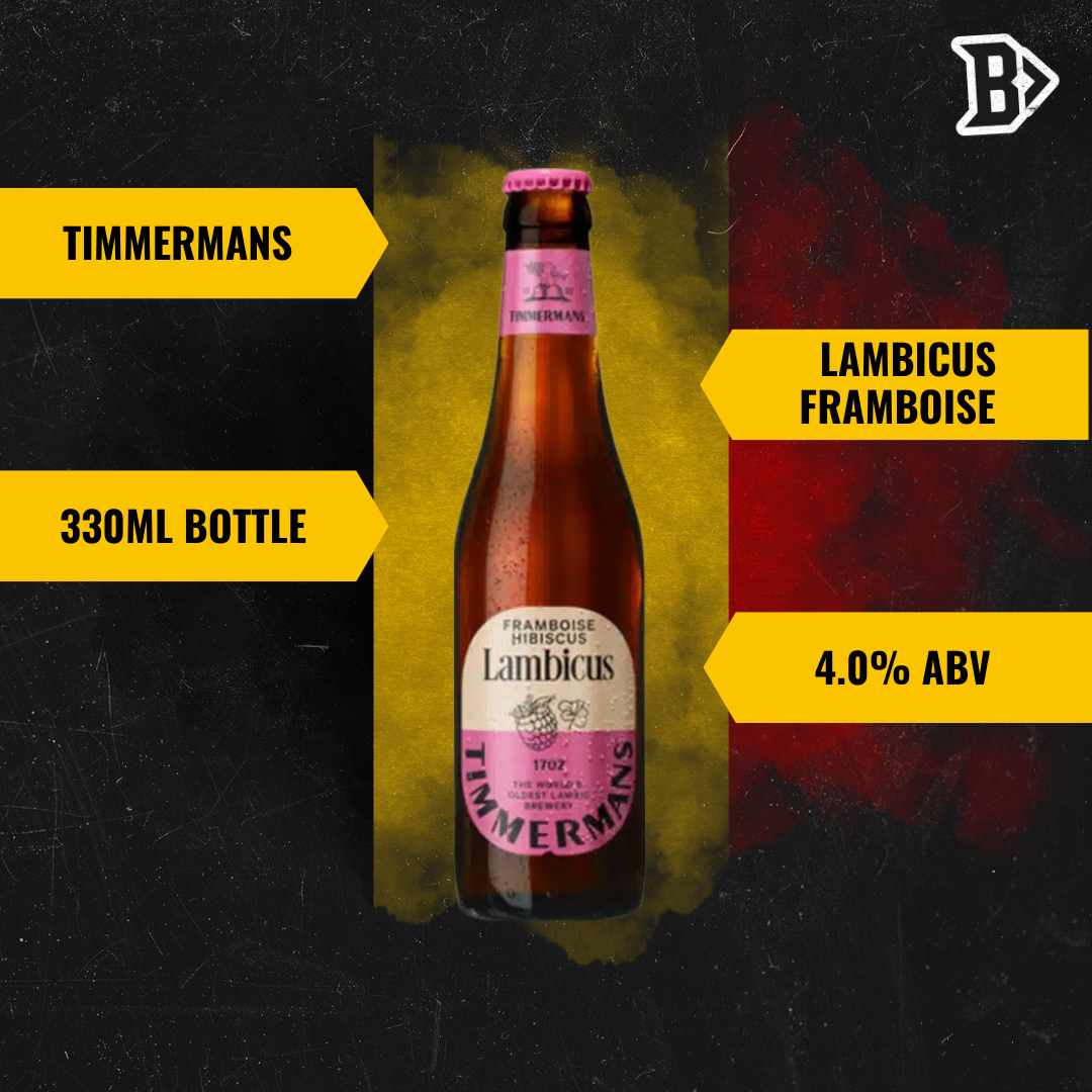 Timmermans Lambicus Framboise Hibiscus Belgian Fruit Beer 330ml Bottles - 4.0% ABV (12 Pack) - BEERHUNTER