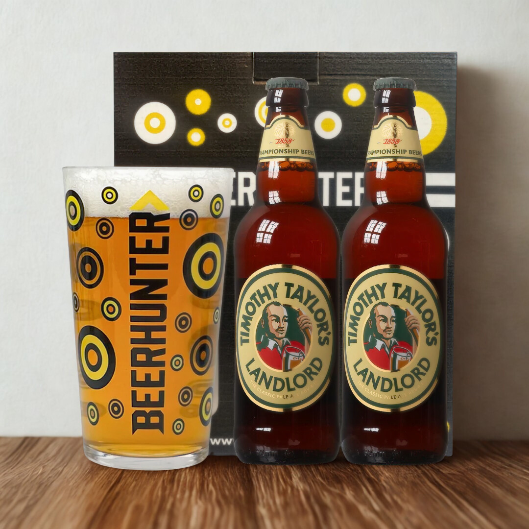 Timothy Taylor's Landlord Pale Ale Gift Set with Glass - 2 Pack (4.1% ABV)