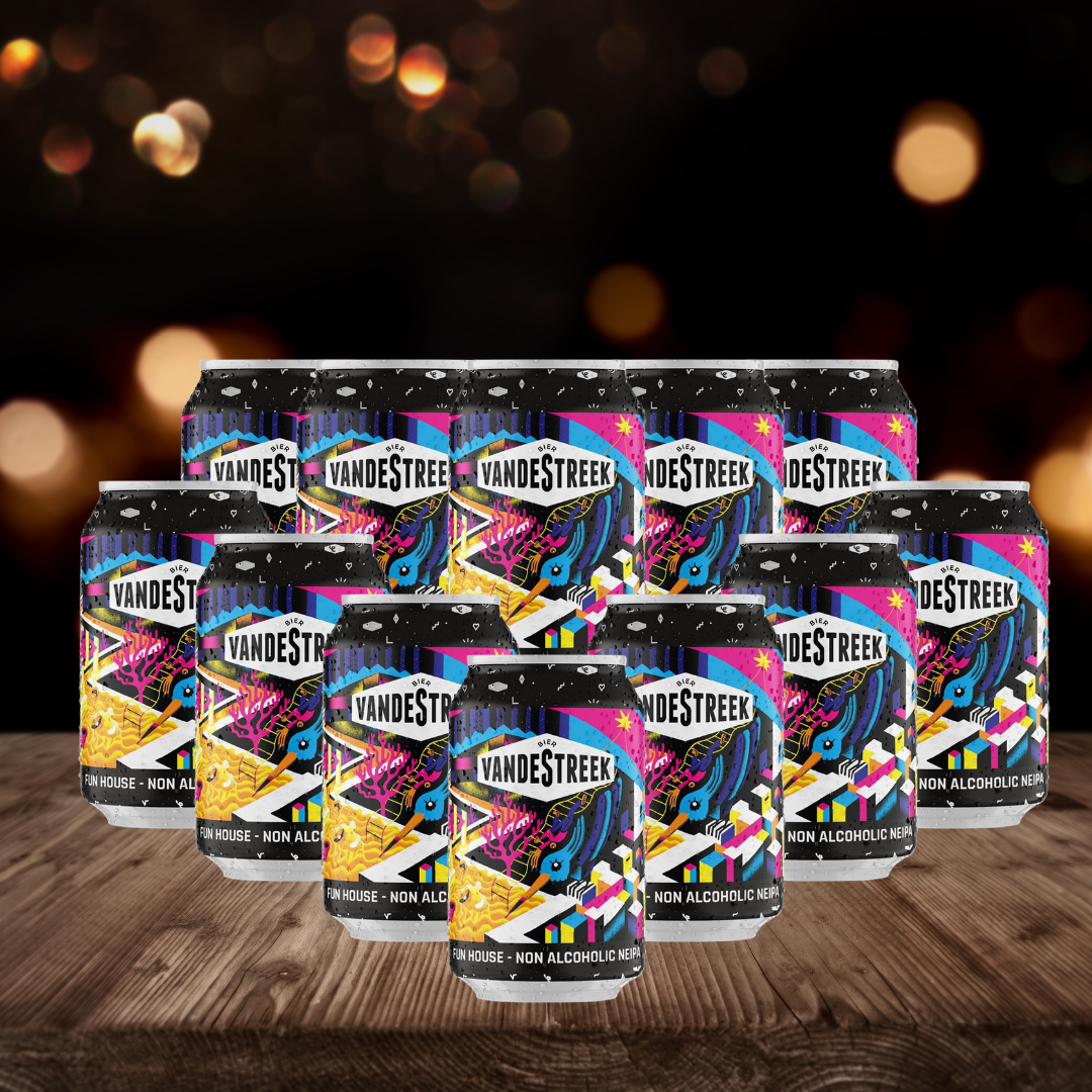 VandeStreek Fun House Dutch Non-Alcoholic New England IPA 330ml Cans - 0.5% ABV (Multipack)