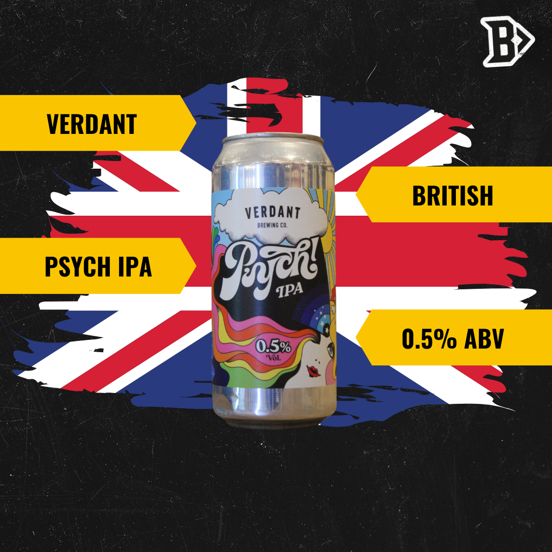 Verdant Psych British Low Alcohol IPA 440ml Cans - 0.5% ABV (12 Pack)