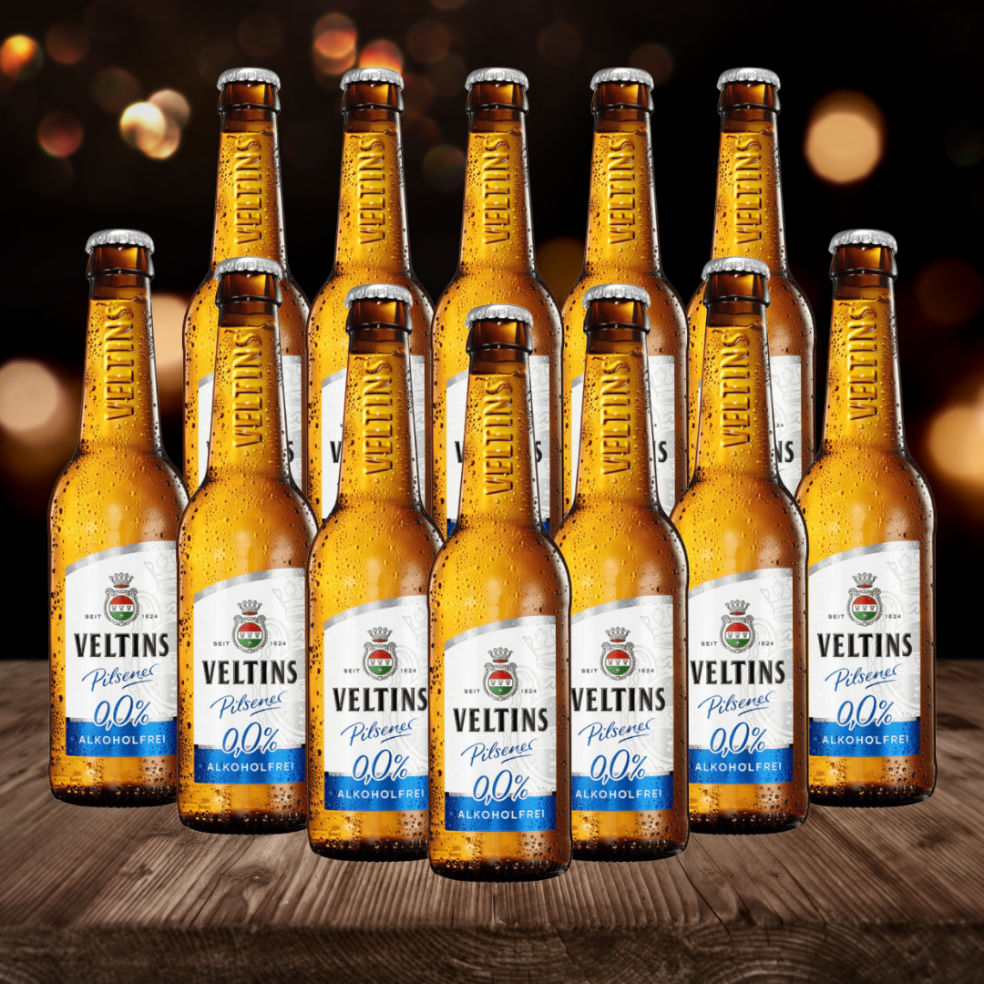 Veltins Alcohol Free German Pilsner 330ml Bottles - 0.0% ABV (12 Pack) - BEERHUNTER