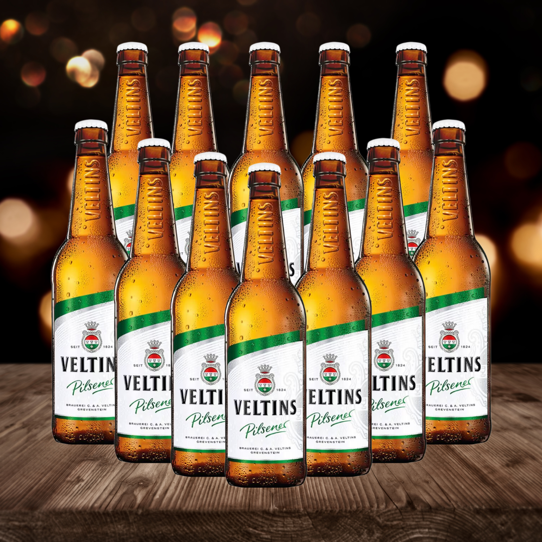 Veltins German Pilsener 330ml Bottles - 4.8% ABV (12 Pack) - BEERHUNTER