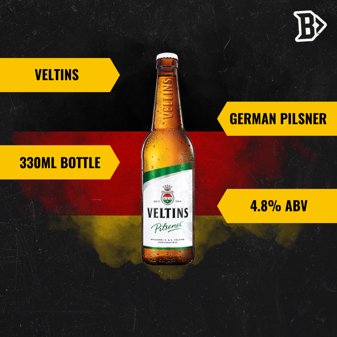 Veltins German Pilsener 330ml Bottles - 4.8% ABV (12 Pack) - BEERHUNTER