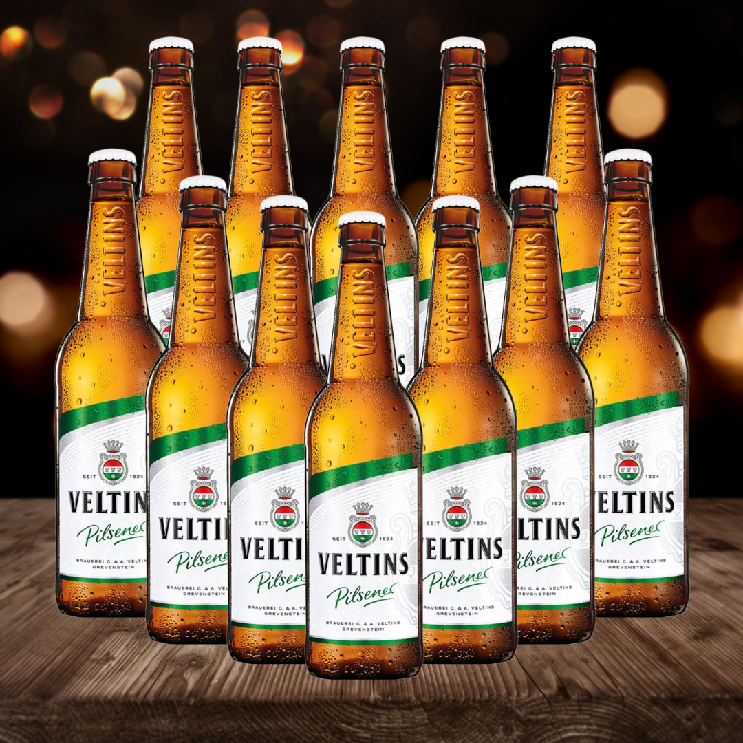 Veltins German Pilsener 500ml Bottles - 4.8% ABV (12 Pack) - BEERHUNTER