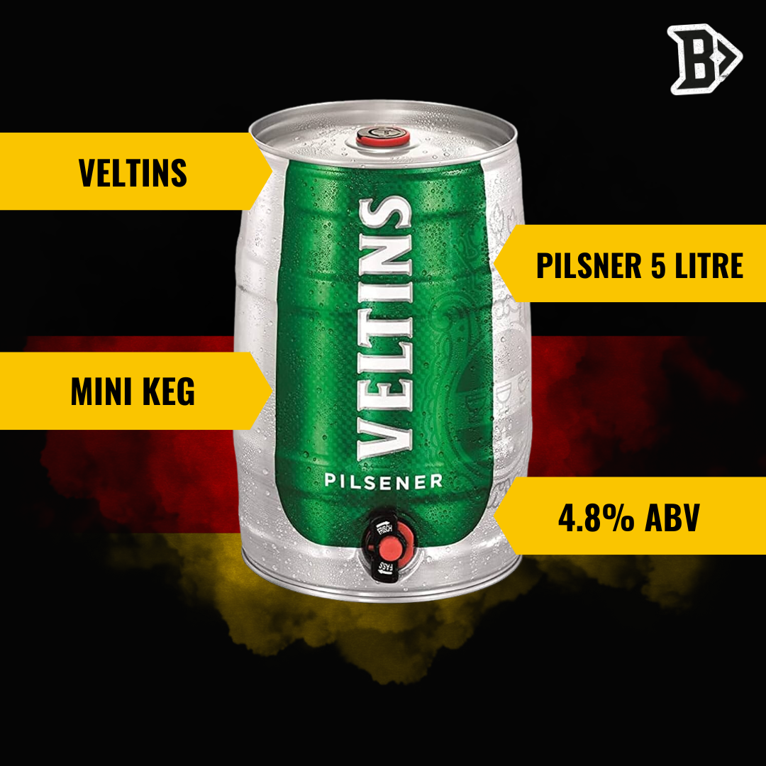 Veltins Premium German Pilsner 5ltr Mini Keg - 4.8% ABV - BEERHUNTER