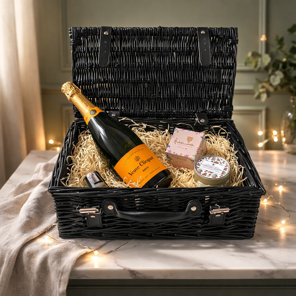 Veuve Clicquot Champagne 14" Gift Hamper with Chocolates and Accessories - 75cl (12.5%ABV)