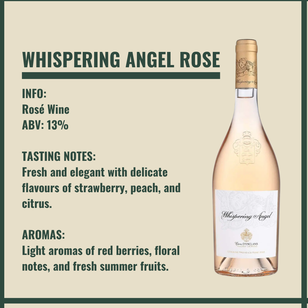 Personalised Happy Birthday Whispering Angel Rosé Wine Gift Set – 75cl