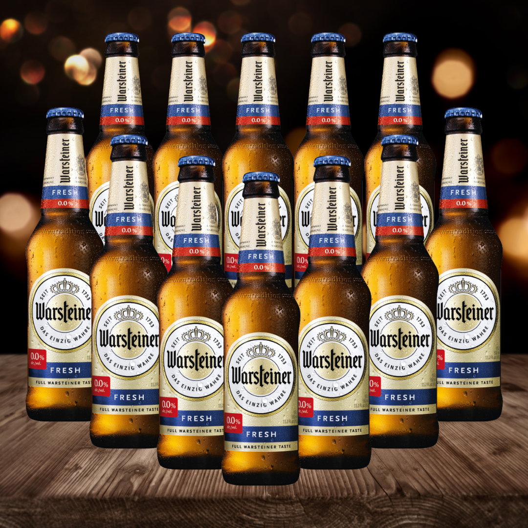 Warsteiner Fresh Alcohol Free German Pilsner 330ml Bottles - 0.0% ABV (12 Pack) - BEERHUNTER