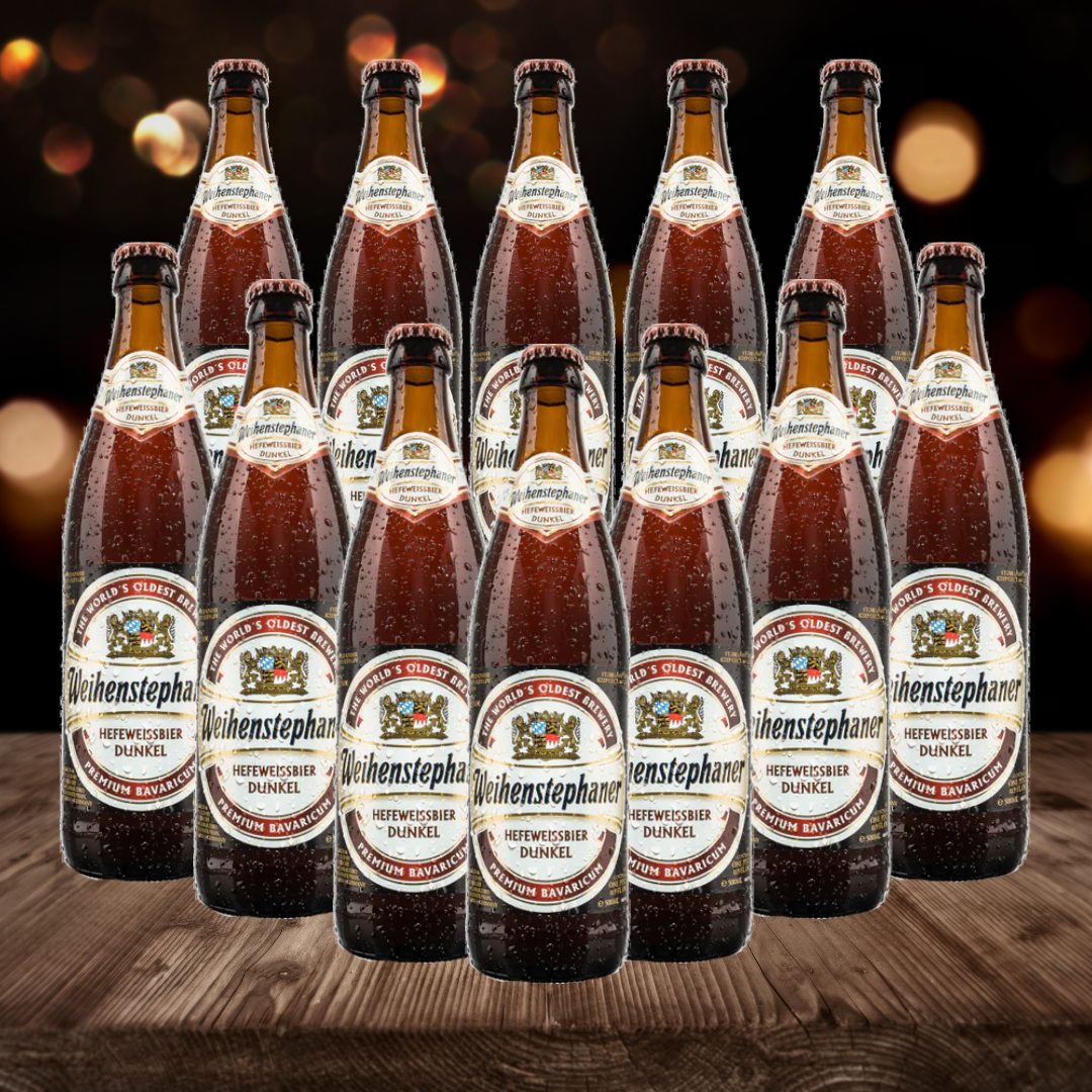 Weihenstephaner Hefeweissbier Dunkel 500ml Bottles (12 Pack) - 5.3% ABV - BEERHUNTER