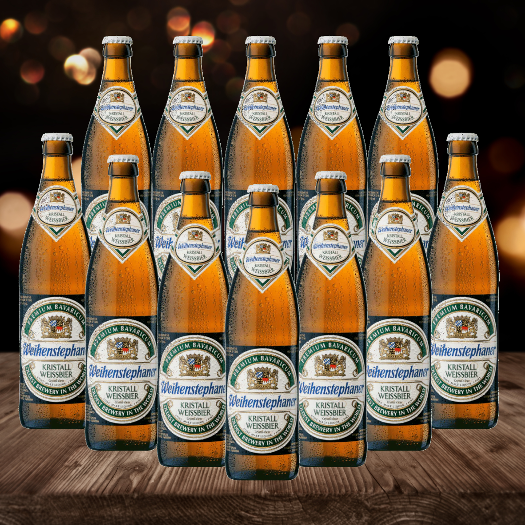 Weihenstephaner Kristall Weissbier 500ml Bottles (12 Pack) - 5.4% ABV - BEERHUNTER