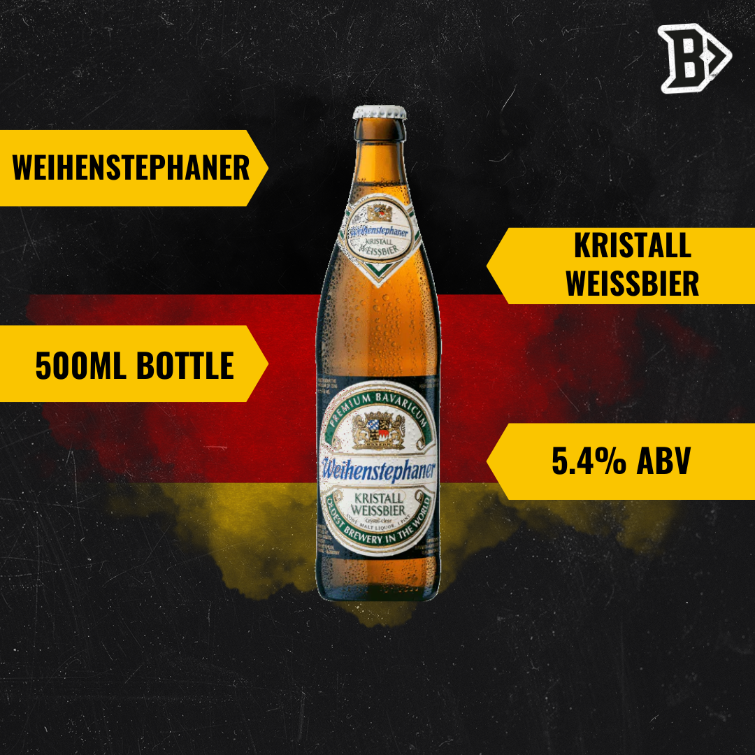 Weihenstephaner Kristall Weissbier 500ml Bottles (12 Pack) - 5.4% ABV - BEERHUNTER