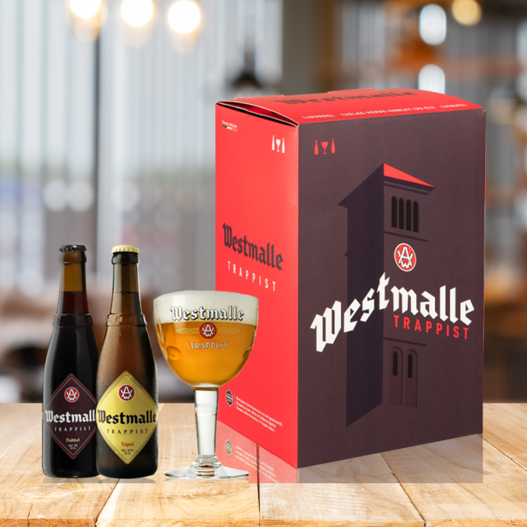 Westmalle Belgian Trappist Gift Pack With Glass - BEERHUNTER