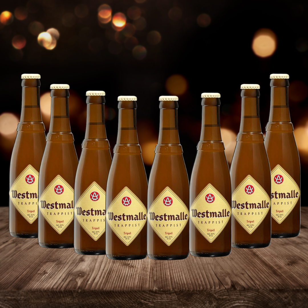 Westmalle Belgian Trappist Tripel Beer 330ml Bottles - 9.5% ABV (Multipack)