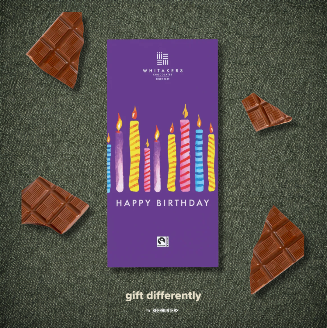 Whitakers Happy Birthdays (Candles) Milk Chocolate Bar - 90g