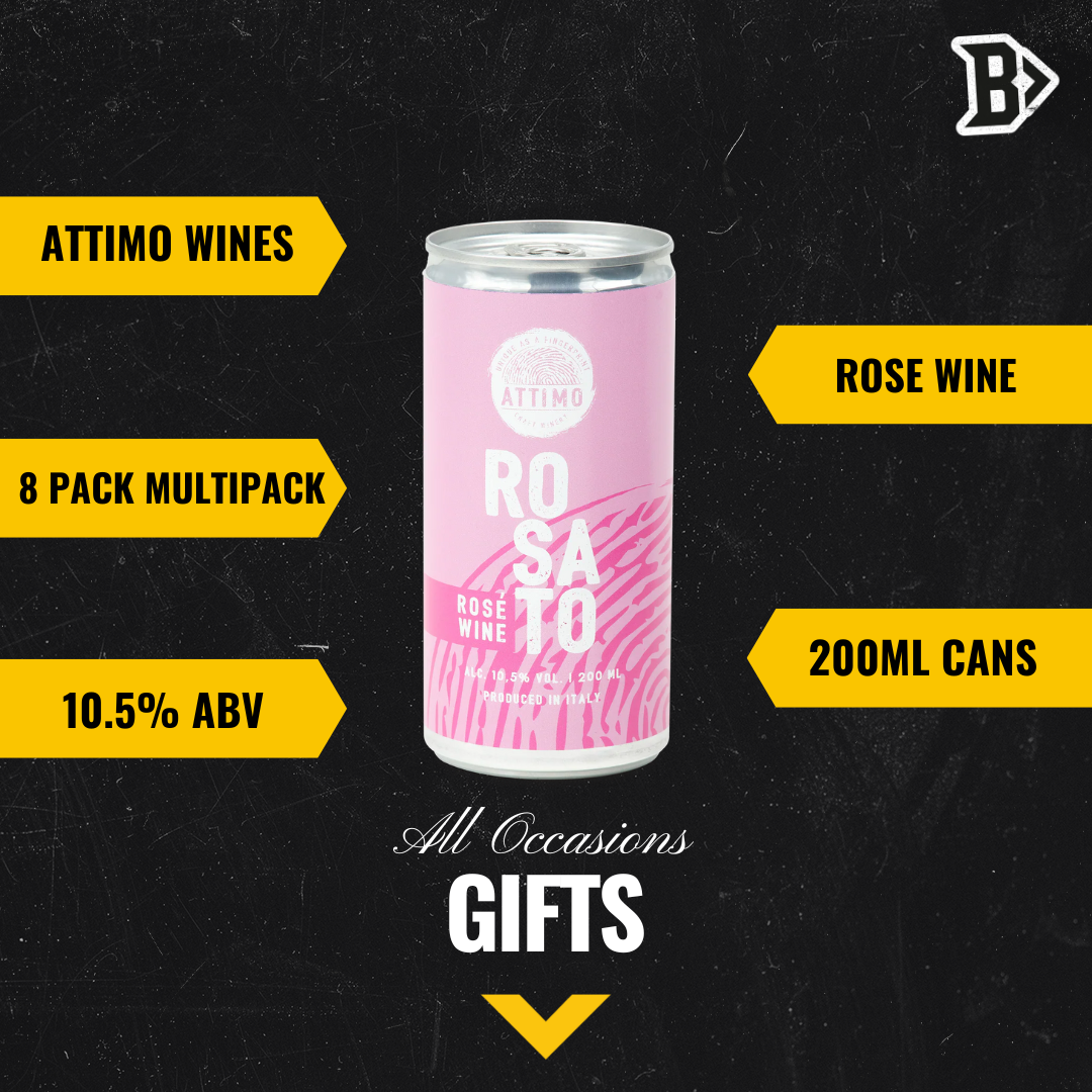 Attimo Italian Rose Wine Cans – 200ml (8 Pack)