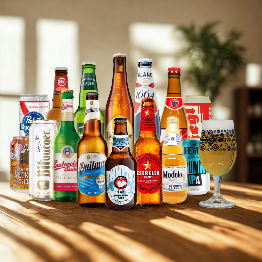 World Cup Beer Mixed Case – International Selection (15 Pack) With Free Glass