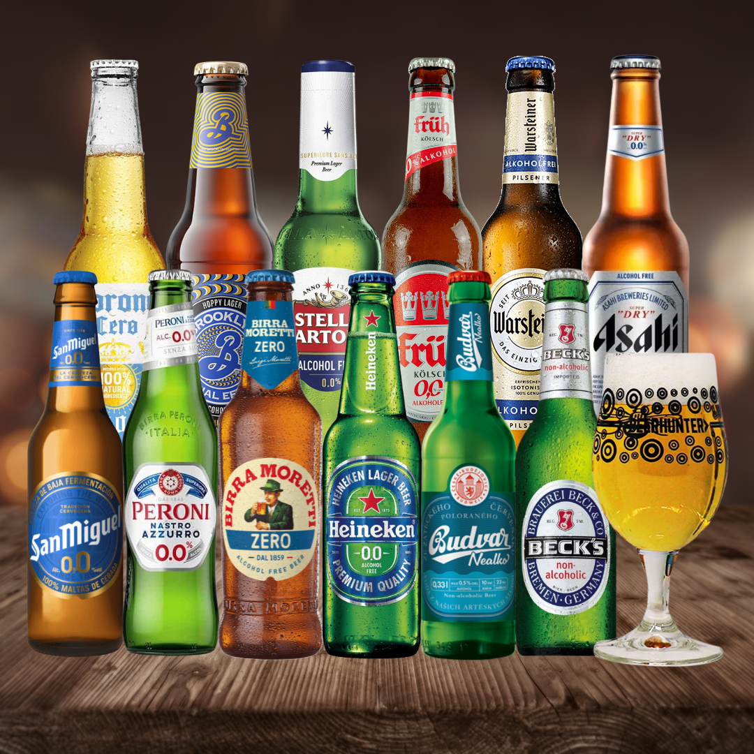World Low/No Alcohol Free Lager Mixed Beer Selection - (12 Pack)