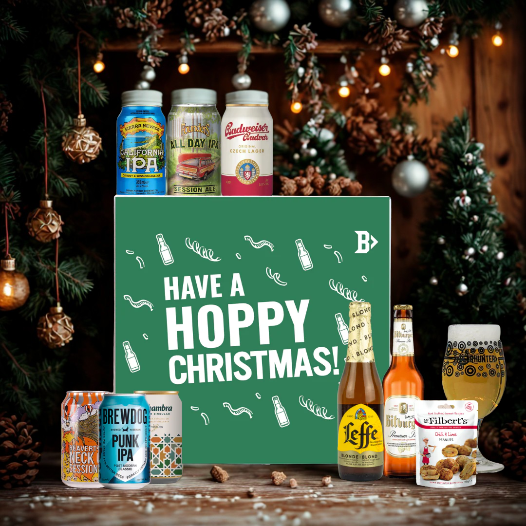 World Craft Beer of IPA, Lager, Ale Hoppy Christmas Gift Box with Glass - (8 Pack)