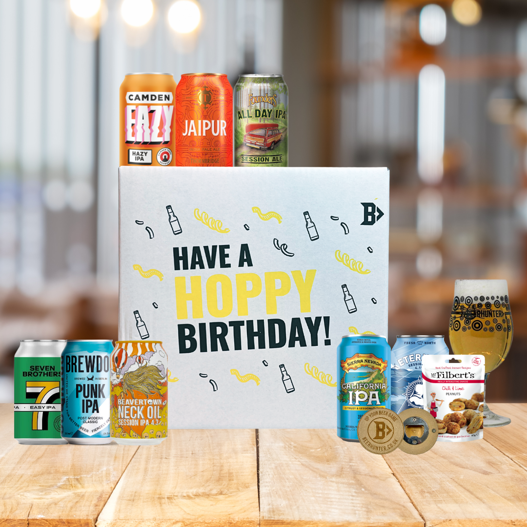 World IPA Hoppy Birthday Gift Box with Glass - (8 Pack)