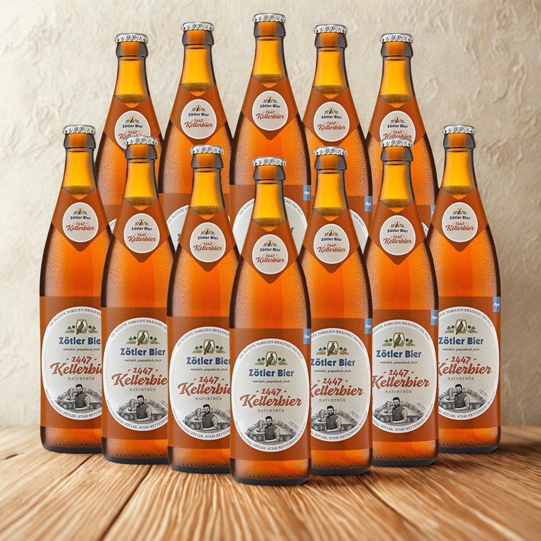 Zötler 1447 German Kellerbier 500ml Bottles - 4.9% ABV (12 Pack)